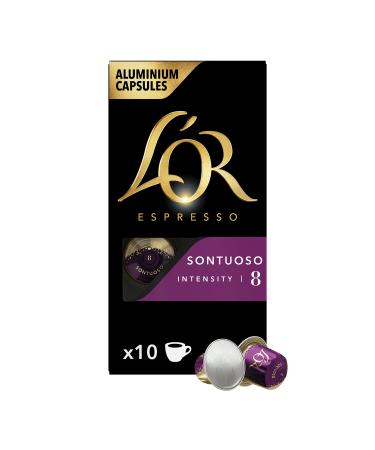 L'Or Espresso Café Sontuoso - Intensity 8 - Aluminum Capsules Compatible with Nespresso®* Machines (10 capsules)
