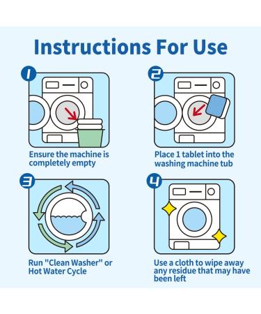 Soulink Washing Machine Cleaner with Odor Blasters - 12 Deep Cleaning Tablets for HE Front & Top Load Washers - International Shipping Available - Buy Online on GoSupps.com