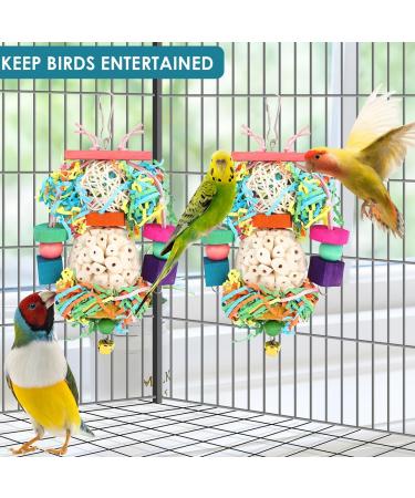 Bbjinronjy Bird Toys for Hanging | Natural Soft Sola Ball for Parrots Budgies & Small Birds - Buy Online on GoSupps.com
