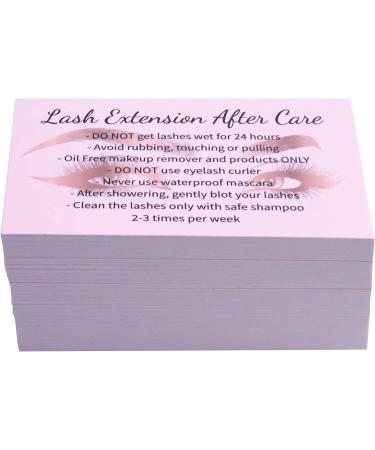 100 Lash Extension Aftercare Cards | Lash Client Instruction | Pink Technicians Accessories - Buy Online on GoSupps.com
