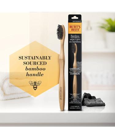 Burt s Bees Bamboo Toothbrush with Charcoal Infused Bristles Soft 1 Count Charcoal Toothbrush - Buy Online on GoSupps.com
