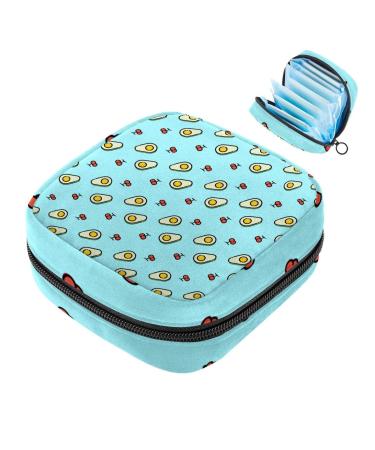 Avocados and cherries pattern women bandage storage bag portable period bag for women teen girls girls menstrual cup pocket