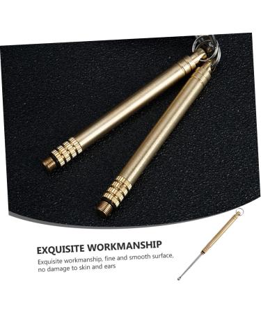 FRCOLOR 2pcs Titanium Alloy Ear Picks - Portable Ear Wax Cleaner Tools | Effective Ear Spoon & Earwax Remover - Buy Online on GoSupps.com