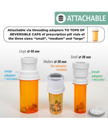 Portable Pill Organizer Dispenser with Smart Timer Cap for Medication  Supplements and Vitamins. Perfect for Travel or Home Use. - Buy Online on GoSupps.com