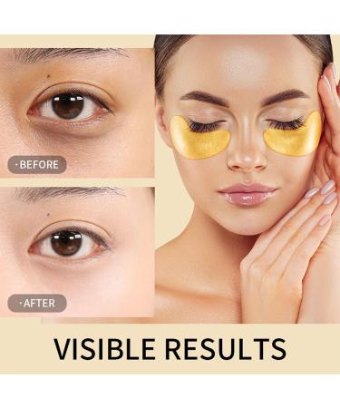 24K Golden Glow Under Eye Patches - Collagen Eye Masks for Dark Circles & Puffiness | 30 Pairs | Reduces Wrinkles & Refreshes Skin - Buy Online on GoSupps.com