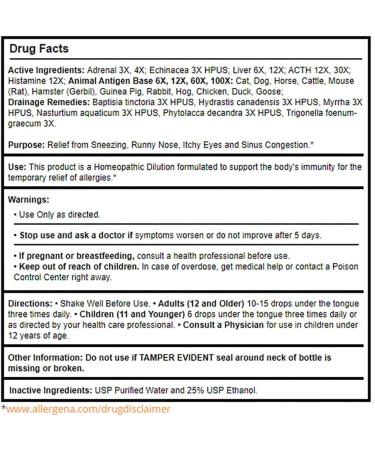 PROGENA Allergena Pet Dander Allergy Relief Drops - 1 Fl Oz - Buy Online on GoSupps.com