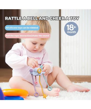 Travel Activity Toys with Pull Cord for Babies | Adjustable Hanging Interactive Nativity Toys for Early Development | Child-Friendly Blue Toys - Buy Online on GoSupps.com