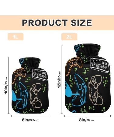 Light Pattern Joystick Hot Water Bottle 2L Pain Relief & Bed Warmer | Heat Bottles for Cramps & Comfort - Buy Online on GoSupps.com