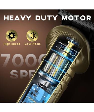 Buy Lanumi 6-in-1 Beard Trimmer for Men - Professional Hair Clipper &USB Rechargeable Groomer for Nose Ear & Facial Hair - Gold - Buy Online on GoSupps.com