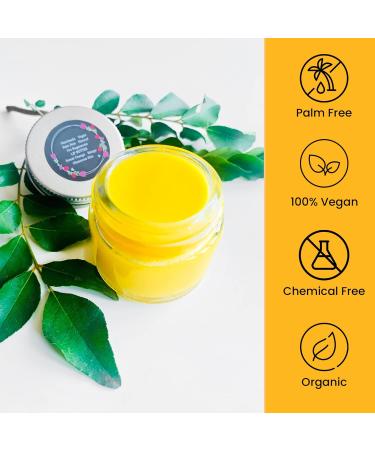 GLAMOROUS SKIN Orange Lip Butter made with natural Products | 100% Vegan | Palm Free | Skin regenerating sea buckthorn with healing castor oil and uplifting sweet orange. - Buy Online on GoSupps.com
