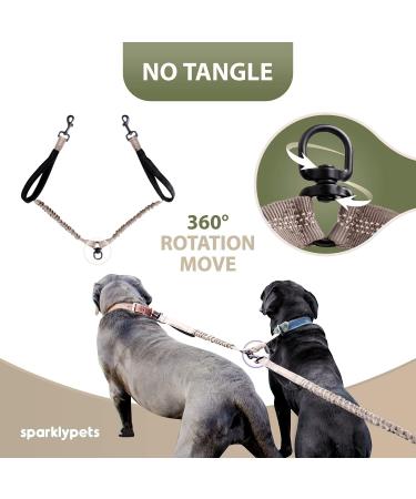 2-in-1 Jogging Line & Leash for Dogs | Dual Handle Dog Leash & Belly Belt for Large/Medium Dogs | Perfect for Walking Jogging & Hiking - Buy Online on GoSupps.com