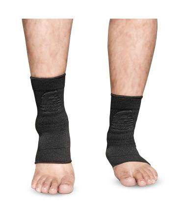 Plantar Fasciitis Socks | Ultimate Compression Foot Sleeves for Arthritis Pain Relief | MMA Ankle Brace for Men & Women | S-M Black Pair - Buy Online on GoSupps.com