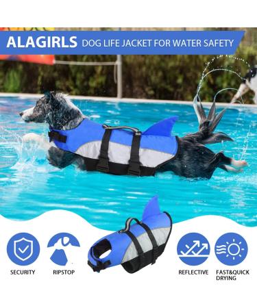 Dog Lifeguard Vest for Dogs | Reflective Adjustable Buoyant - Blue XL (66-78cm) | Swim & Surf Safely - Buy Online on GoSupps.com