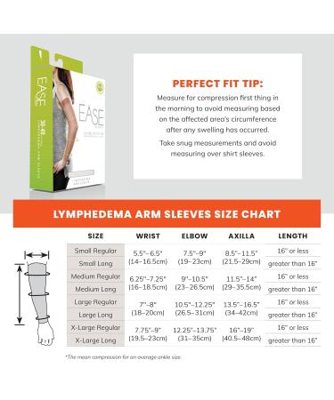 Buy Ease Opaque Lymphedema Firm Arm Sleeve - Large Regular - Black 30-40 mmHg | International Shipping - Buy Online on GoSupps.com