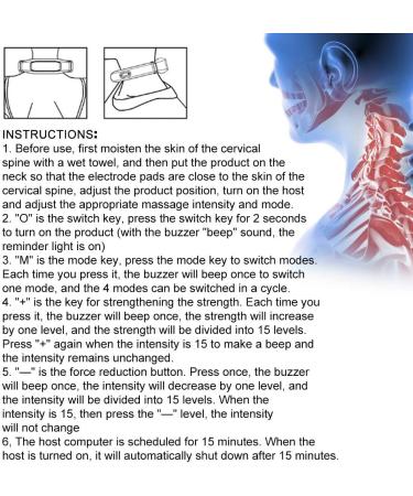 Professional Electrical Neck Massager - Blood Circulation Device | Hot Compression Vibration Therapy with 3 Electrodes (White) - Buy Online on GoSupps.com
