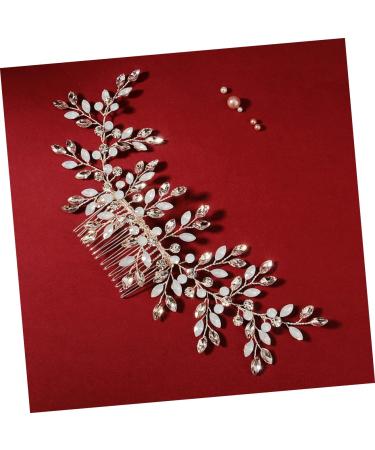 Angoily Bride Hair Clip Vine Side Comb Leaf Crystal Hair Jewelry Crystal Clip Comb Bridal Hair Clip Crystal Headpiece Bridal Hairpin Comb Tiara Bridal Hair Accessory Wedding Hair up - Buy Online on GoSupps.com