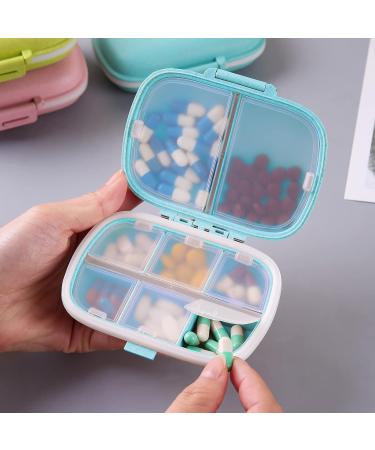 Shop Portable Daily Pill Organizer Box - Compact Travel Case for Medications - Blue | International Shipping Available - Buy Online on GoSupps.com