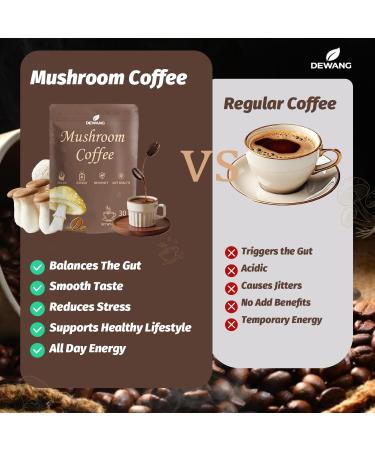 Mushroom Coffee 6 Mushroom Instant Blend with Lion s Mane Cordyceps Reishi King Trumpet Shiitake & Turkey Tail Supports Energy Focus Mood & Immune System 30 Servings - Buy Online on GoSupps.com