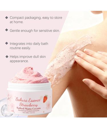 Cherry Blossom & Strawberry Sugar Scrub Exfoliating Body & Foot Scrub Gentle Skin Exfoliator for Body Care Polish Away Dead Skin Cells Unclog Pores Improve Skin Texture Sweet Scent Bodys Exfoliator - Buy Online on GoSupps.com