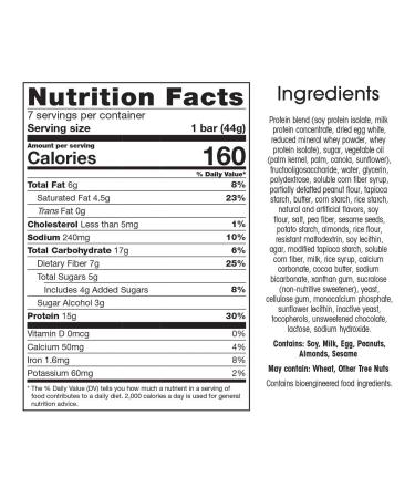 WonderSlim Salted Toffee Pretzel Protein & Fiber Bar - 15g Protein, 7g Fiber, Gluten-Free (7ct) - Buy Online on GoSupps.com