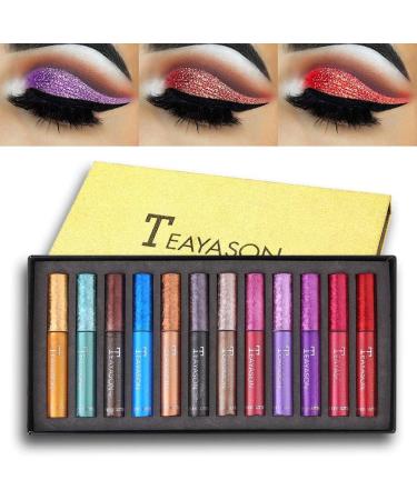 Jojomis 12PCS Glitter Eyeliner Shiny Eye Makeup Set - Buy Online on GoSupps.com