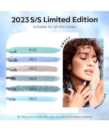 Modelones Gel Nail Polish Mermaid 6 Pcs Blue Silver Glitter Gel Nail Polish Mint Green Shimmer Nail Polish Soak Off Spring Summer Baby Blue Gel Polish LED Nail Art DIY Salon Manicure Gift for Girl - Buy Online on GoSupps.com