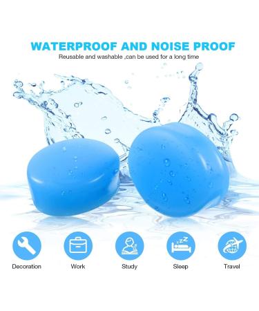 Silicone Earplugs - Soft Reusable Waterproof Noise Suppression for Swimming Sleeping Shooting Airplanes & Concerts - Buy Now in Blue - Buy Online on GoSupps.com