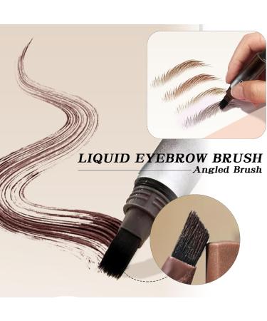 Liquid Eyebrow Brush Angled Brush and Dip Liquid Eyebrow Gel Smudge Proof Eyebrow Pencils for Women Makeup (Dark gray) - Buy Online on GoSupps.com