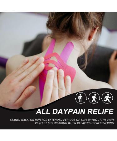 VKI Kinesiology Tape - 4 Rolls (65.6 FT) Hypoallergenic Athletic Tape for Joint Support & Muscle Pain Relief - Water Resistant Black Strips - Buy Online on GoSupps.com