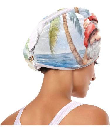Beach Vacation Dwarf Hair Towel 2 Pack - Super Absorbent Quick Dry Hair Turbans for Women & Girls - Buy Online on GoSupps.com