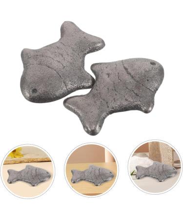  MUCKLILY 2 Piece Cast Iron Fish Cookware Iron Deficiency Prenatal Iron Kitchen Health Iron Supplement Iron Reusable Iron Supplement Vegan Dark Brown - Buy Online on GoSupps.com