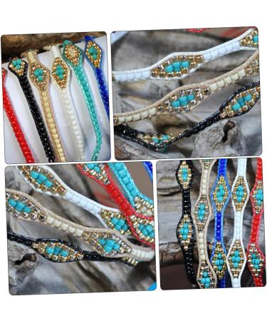 TENDYCOCO 2 Pcs Colorful Bead Bracelet Woman Fabric Wirstlet Hand Weave Bracelet Bracelets for Women Beaded Bracelets for Woven Strand Bracelet Decorative Chain Miss Braided Rope To Weave 25x1cm Coffee - Buy Online on GoSupps.com