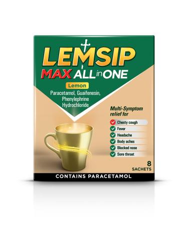 Lemsip Max All in One Lemon Flavour 8 Sachets