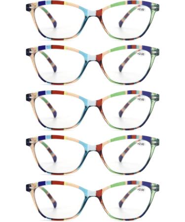 MODFANS 5 Pack Women s Reading Glasses +1.25 - High Quality Comfortable & Stylish Reading Aid - Buy Online on GoSupps.com