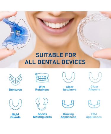 APPTRIN Retainer Cleaner Tablets - 36 pcs - Removes Odors, Stains, and Plaque - Mint Flavor - 1 Month Supply - Denture Cleansing for Night & Mouth Guard - False Teeth Cleaning - Buy Online on GoSupps.com
