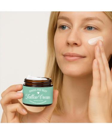 Nichalous Organic Grass Fed Whipped Tallow Cream with Castor Oil & Frankincense Oil All-Natural Moisturizer Hydrating Beef Tallow Moisturizer Cream and Manuka Honey Balm for Skin (1) - Buy Online on GoSupps.com