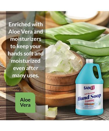 Sanitأ‚ Antibacterial Foaming Hand Soap Refill with Aloe Vera - All-Natural, Moisturizing, 1 Gallon Mango Coconut - Made in USA - Buy Online on GoSupps.com