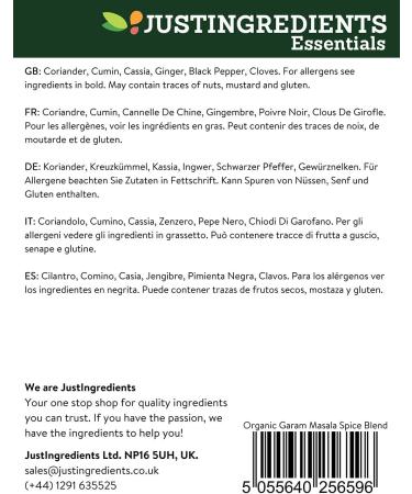 JustIngredients Essentials Organic Garam Masala Spice Blend 1 kg - Buy Online on GoSupps.com