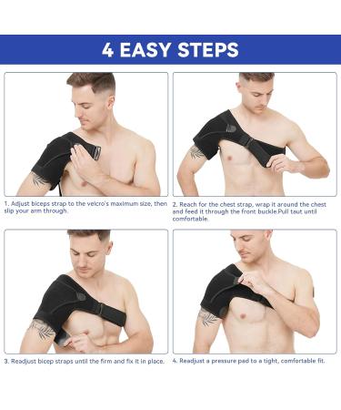 Adjustable Shoulder Brace for Women and Men - Rotator Cuff Support for Pain Relief - Buy Online on GoSupps.com