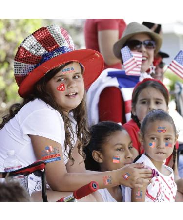 50 Pcs 4th of July Temporary Tattoos for Kids & Adults - Patriotic Independence Day Stickers - Labor Day & Memorial Day Party Favors - Buy Online on GoSupps.com