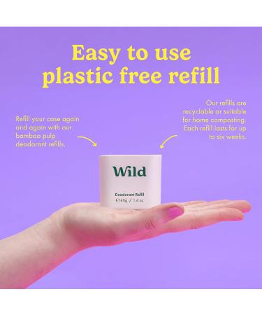 Wild - Natural Refillable Deodorant - Coconut & Vanilla Refill Trio Pack - Vegan & Eco-Friendly - Aluminium Free - Long Lasting Protection - 100% Natural Ingredients - 3 Pack of 40g Refills Coconut & Vanilla 40 g (Pack of 3) - Buy Online on GoSupps.com