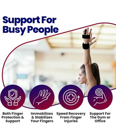 Trigger Finger Splint Finger Brace - Comfortable Adjustable Aluminium Straightener for Broken, Mallet, or Arthritic Joints - Fits All Fingers (Large) - Pack of 1 - Buy Online on GoSupps.com