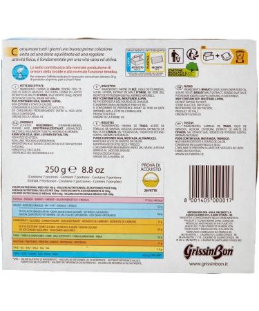  Italian Gourmet E.R. Grissinbon FrescheBiscottate Biscottate Classiche Biscottate Biscottate Classique Biscottate Pain Cuit au four de 250 g chaque paquet contient Biscottate + Italian Gourmet Pulpa 400 g - Buy Online on GoSupps.com