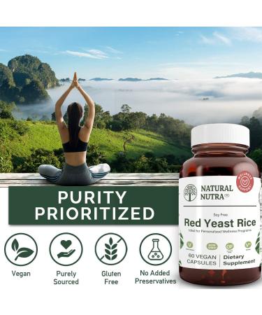 Natural Nutra Red Yeast Rice Extract with Monacolin K 600mg - Cholesterol and Cardiovascular Support - Gluten Free - 60 Capsules - Buy Online on GoSupps.com
