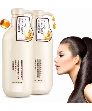 2 pieces Japanese shampoo and conditioner Japanese shampoo against hair loss deep effective moisture care for the scalp makes the hair smooth and silky not dry or greasy 300 ml