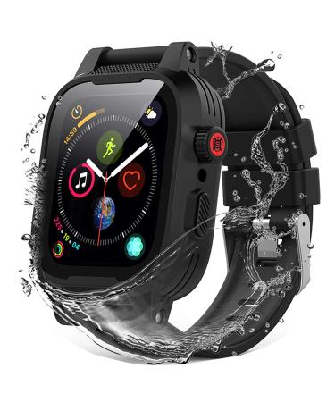 YOGRE Apple Watch 42mm Series 3 Series 2 Case, Waterproof Case Built-in Screen Protector with 360 Full Body Protective, Dustproof Case Cover for iwatch 42mm Series 3 Series 2 Black
