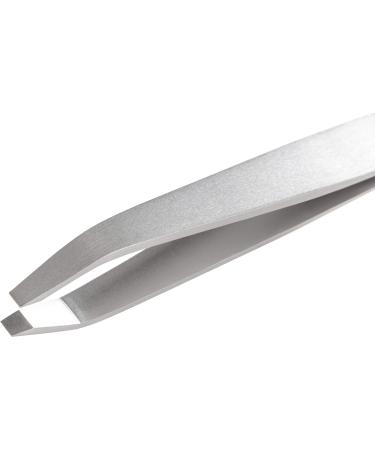 REMOS Stainless Steel Eyebrow Tweezers - Cranked Straight Tip 9.5 cm | Precision Grooming for Perfect Brows - Buy Online on GoSupps.com