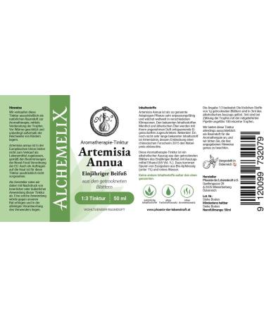 Buy Aromatherapy Tincture - 100ml Artemisia (Annual Mugwort) for Pleasant Room Fragrance - International Shipping Available - Buy Online on GoSupps.com