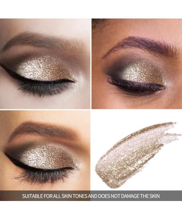 Anglicolor Eyeshadow Glitter Eyeshadow Shimmer Eye Shadow Liquid Eyeshadow Glitter Liquid Eye Shadow Sparkling Eye Makeup Tool Best Gift For Women Girls (10#Coffee) - Buy Online on GoSupps.com
