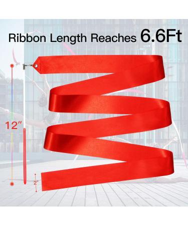 10Pcs Dance Ribbons Streamers - 6.6Ft Gymnastics Ribbon Wands for Kids Talent Shows - Perfect Rhythm Sticks for Artistic Dancing and Baton Twirling (10 Colors) - Buy Online on GoSupps.com